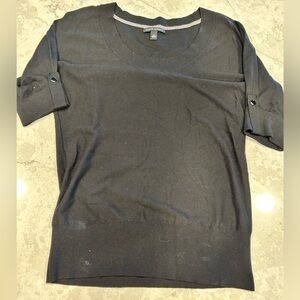 Banana Republic black half sleeve top